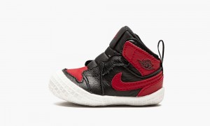 Nike Air Jordan 1 Crib Bootie 'BRED' Skor Barn Svarta Röda | 984-TMKFUX