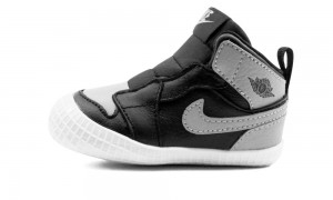 Nike Air Jordan 1 Crib 'Shadow' Skor Barn Svarta Vita Grå | 083-KBUYDE