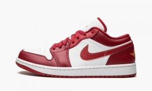 Nike Air Jordan 1 Low 'Cardinal Red' Skor Herr Röda Mörkgula Vita | 618-DINJSM