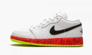 Nike Air Jordan 1 Low GRADES GS 'Grades - Multicolor' Skor Barn Vita Svarta Röda | 863-MKHNUJ