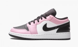 Nike Air Jordan 1 Low GS 'Light Arctic Pink' Skor Barn Rosa Svarta Vita | 261-KNBQJI