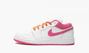 Nike Air Jordan 1 Low GS 'Pinksicle' Skor Barn Vita Orange | 346-JXIKVU