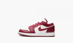 Nike Air Jordan 1 Low (GS) Skor Barn Röda Mörkgula | 497-EVSQMD