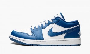 Nike Air Jordan 1 Low 'Marina Blue' Skor Dam Vita Blå | 126-JSRBNO
