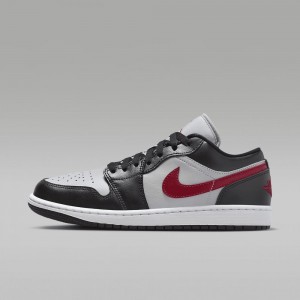 Nike Air Jordan 1 Low Skor Herr Vita Svarta Röda | 864-GKQAYM