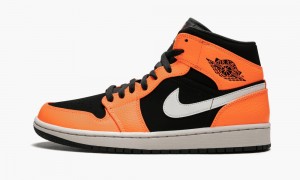 Nike Air Jordan 1 Mid 'Black Cone' Skor Herr Orange Svarta | 306-VSTDMC