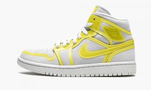 Nike Air Jordan 1 Mid LX 'Opti Yellow' Skor Dam Vita Gula Vita | 032-XNHQTP