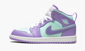 Nike Air Jordan 1 Mid PS 'Purple Pulse / Glacier Blue' Skor Barn Lila | 842-XGNIJS