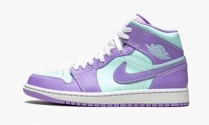 Nike Air Jordan 1 Mid 'Purple Pulse / Glacier Blue' Skor Herr Lila | 169-GKRJZP