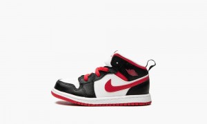 Nike Air Jordan 1 Mid TD 'Very Berry' Skor Barn Svarta Vita | 453-XYICEZ