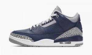 Nike Air Jordan 3 Retro 'Georgetown' Skor Herr Blå Grå Marinblå | 395-PZAMWU