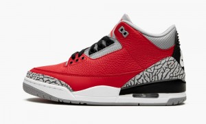 Nike Air Jordan 3 Retro 'Red Cement/Unite' Skor Herr Röda Grå Svarta | 682-OTZJKU
