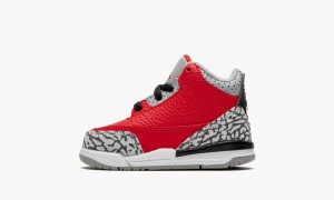 Nike Air Jordan 3 Retro SE TD 'Unite/Red Cement' Skor Barn Röda Grå | 975-WJNUPG