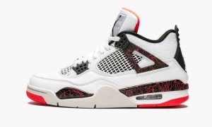 Nike Air Jordan 4 Retro 'Crimson Tint' Skor Herr Vita Svarta Ljusröda | 671-DNVAJR