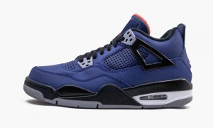 Nike Air Jordan 4 Retro WNTR BG 'Loyal Blue' Skor Barn Blå Svarta Vita | 532-TRQGKC