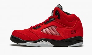 Nike Air Jordan 5 PS 'Raging Bull' Skor Barn Röda Svarta | 689-BQOMPD
