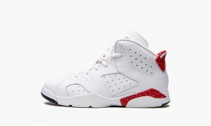 Nike Air Jordan 6 Retro PS 'Red Oreo' Skor Barn Vita Röda Svarta | 281-JRKMFE