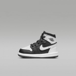 Nike Jordan 1 Retro High OG "Black & White" Skor Barn Svarta Vita | 842-WERZCU