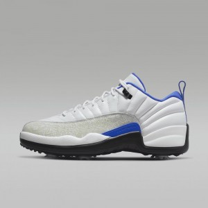 Nike Jordan XII G Golfskor Herr Vita Kungsblått Svarta | 194-VUNDMW