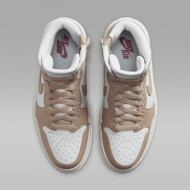 Nike Air Jordan 1 Elevate High Skor Herr Khaki Vita | 132-ORPAMK