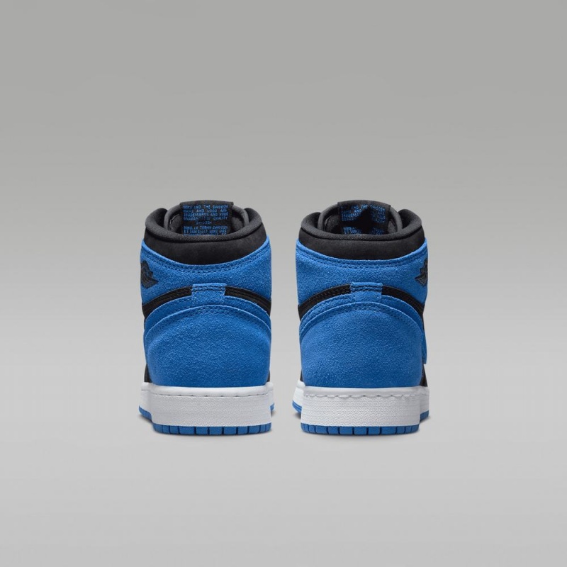 Nike Air Jordan 1 High OG Skor Barn Blå Svarta | 803-AFTCRX