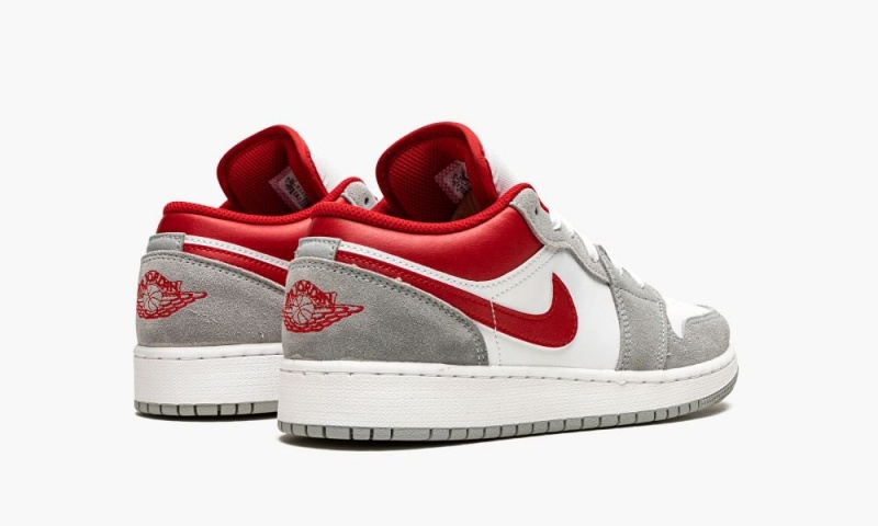 Nike Air Jordan 1 Low SE 'Smoke Grey Gym Red' Skor Barn Grå Röda Vita | 325-DPOWTA