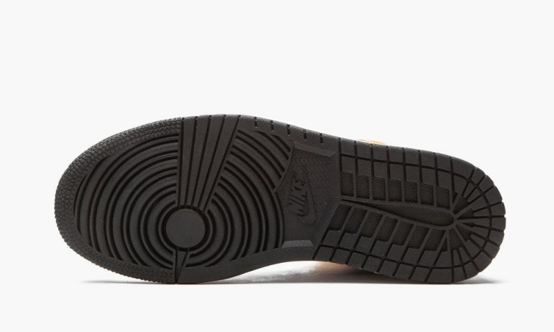 Nike Air Jordan 1 Mid 'Perforated' Skor Dam Vita Svarta Guld | 528-FKNAVR