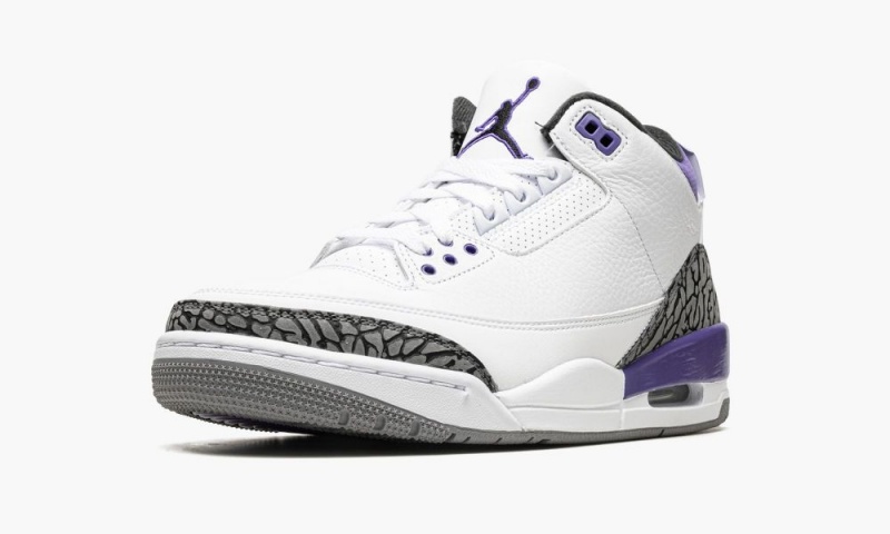 Nike Air Jordan 3 'Dark Iris' Skor Herr Vita Svarta | 094-RGKECX