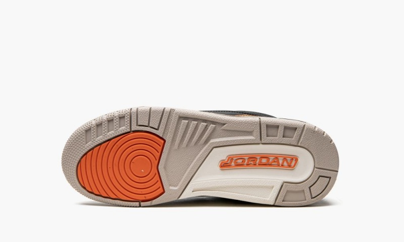 Nike Air Jordan 3 GS 'Desert Elephant' Skor Barn Svarta Orange Khaki Grå | 286-NZQFCM