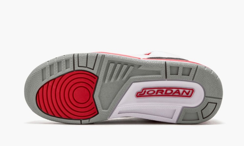 Nike Air Jordan 3 Retro (GS) 'Fire Red' Skor Barn Vita Röda Silver Svarta | 924-AEVQRU
