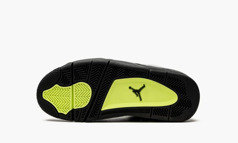 Nike Air Jordan 4 Retro GS 'Neon' Skor Barn Grå | 763-PIAEZF
