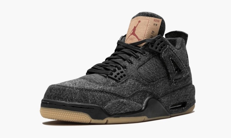 Nike Air Jordan 4 Retro Levis NRG 'Black Levis' Skor Herr Svarta | 049-NMRDSA