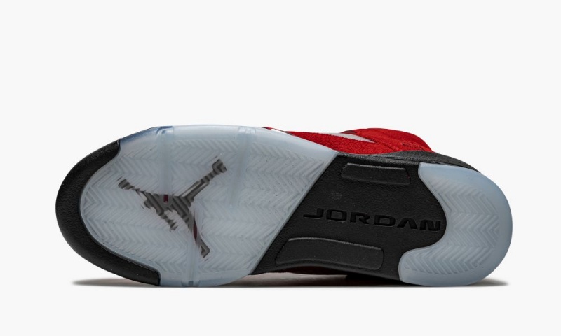 Nike Air Jordan 5 Retro GS 'Raging Bull 2021' Skor Barn Röda Svarta Vita | 145-GTWVMH