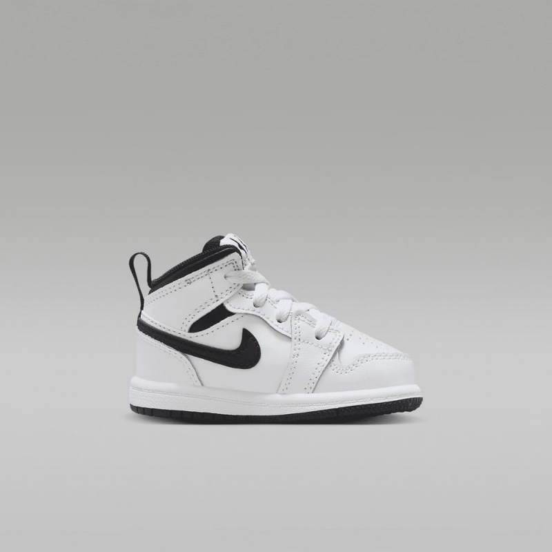 Nike Jordan 1 Mid Skor Barn Vita | 641-CMXIWG