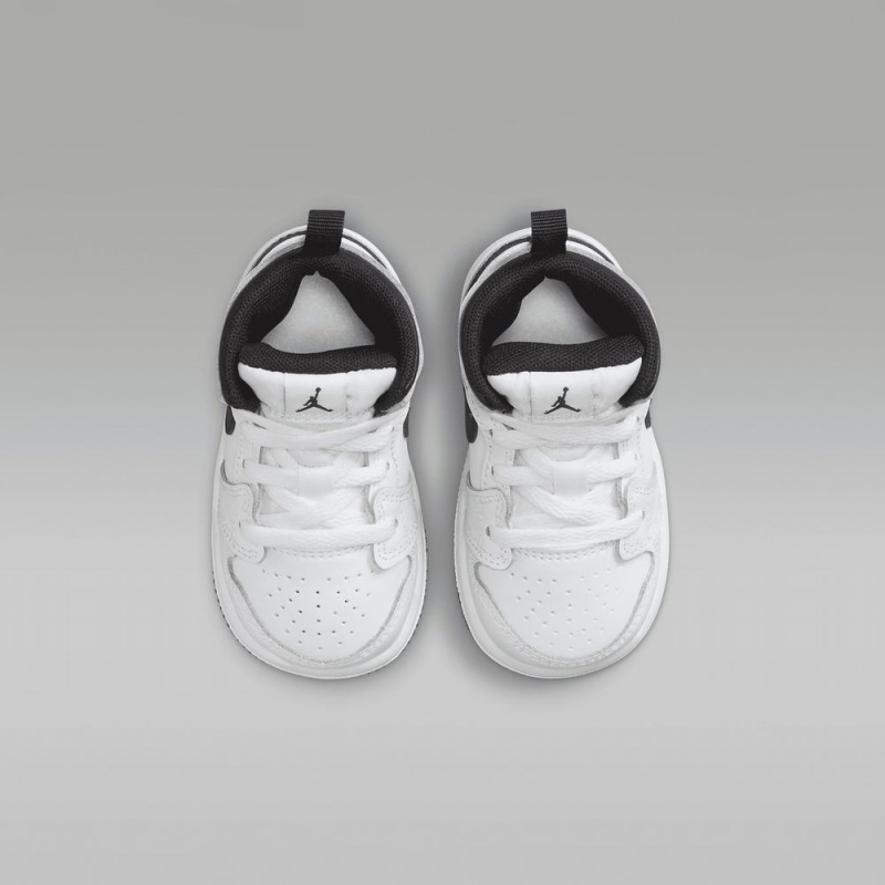 Nike Jordan 1 Mid Skor Barn Vita | 641-CMXIWG